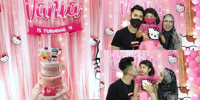 9 Potret Perayaan Ultah Vania Athabina Anak Venna Melinda Bertema Hello Kitty, Keluarga dan Tamu Kompak Pakai Masker