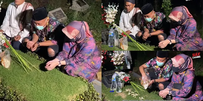 9 Potret Sule Ziarah ke Makam Lina Zubaedah, Bawa Nathalie Holscher - Mau Perkenalkan Sebagai Istri