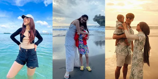 Ada Ayu Ting Ting - Happy Asmara, 8 Potret Artis Dangdut Main ke Pantai - Nikmati Sunset Hingga Santai di Ayunan
