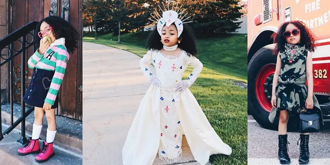 Aili Adalia Blogger Cilik Pembuat Replika Gaun MET Gala Cardi B