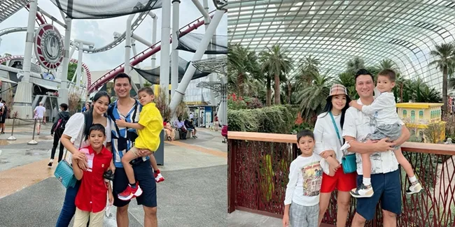 Akhirnya ke Luar Negeri, Ini 7 Potret Titi Kamal dan Keluarga Liburan di Singapore - Tidur di Kamar Bawah Air Sampai Main di Universal Studios