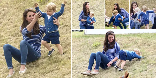 Aksi Lucu Pangeran Kecil George Saat Main Bareng Kate Middleton