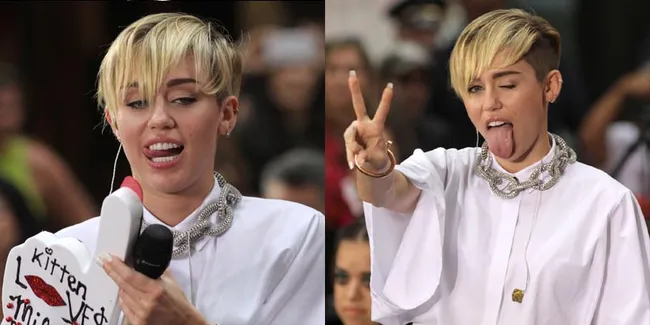 Aksi Miley Cyrus Tampil di New York City