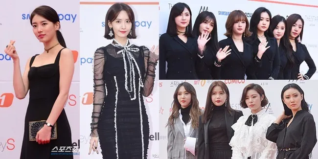 Aktris & Girlgroup Tampil Cantik - Cute di Red Carpet AAA 2017