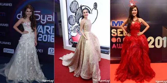 Anggun! Ini 9 Seleb Indonesia Dengan Gaunnya Yang Mewah Menawan