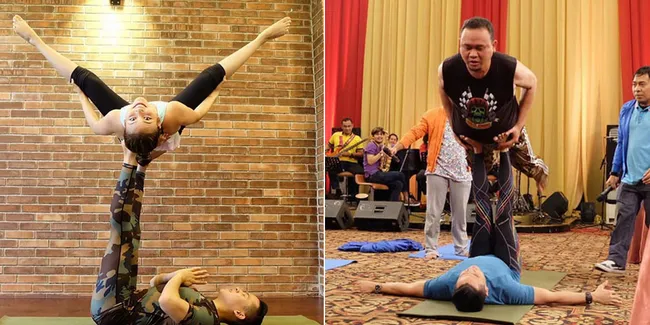 Ayu Ting Ting Sampai Cak Lontong, 12 Selebritis Ini Coba Acroyoga
