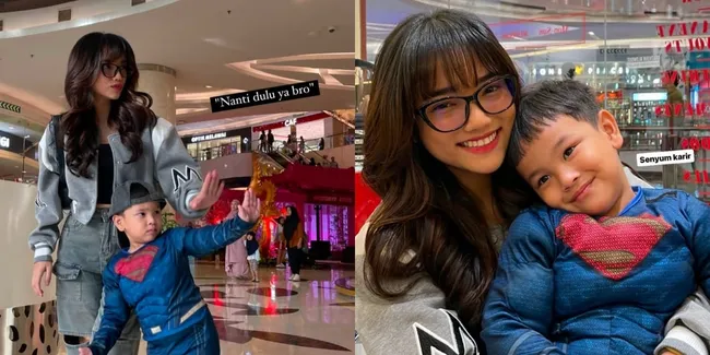 Bak Mama Muda dan Fashionable, 8 Potret Fuji Jalan-Jalan Bareng Gala Sky