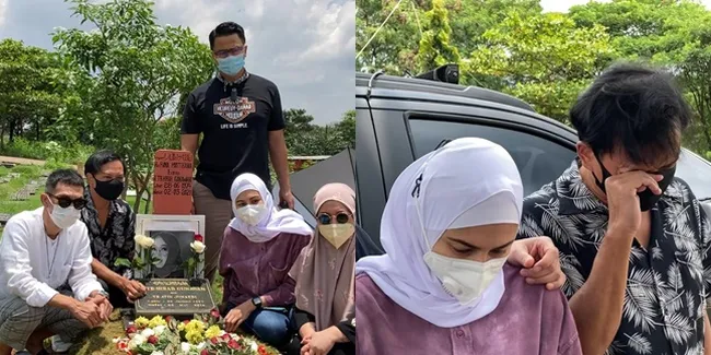 Banjir Air Mata, Ini 9 Potret Melly Goeslaw, Deswita Maharani Hingga Hedi Yunus Nyekar ke Makam Rina Gunawan