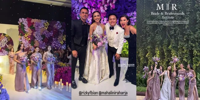 Banjir Visual! Deretan Potret Bridesmaid Mahalini di Malam Resepsi - Tak Kalah Manglingi dari Pengantin