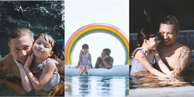 Bapak dan Anak Goals, 7 Potret Hangatnya Kebersamaan Gading Marten Berenang Bareng Gempi Saat Liburan di Bali