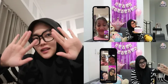Belum Bisa Ketemu Langsung, 10 Potret Putri Delina Rayakan Ulang Tahun Bintang Lewat Video Call - Ajak Rizky Febian dan Rizwan Fadilah