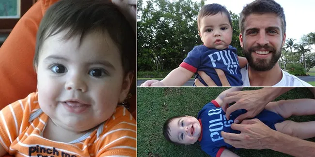 Berbagai Pose Imut Bayi Shakira dan Gerard Pique