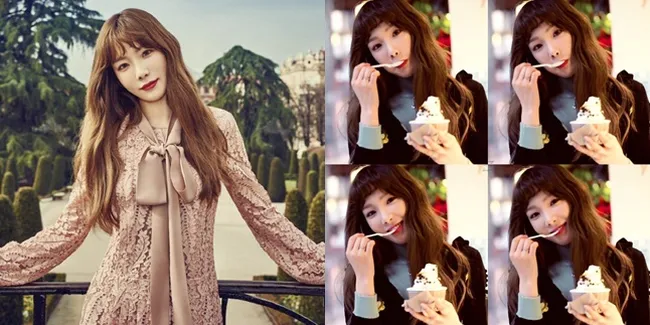 Bergaya Klasik, Taeyeon SNSD Pose Sampai Makan Es Krim di Madrid