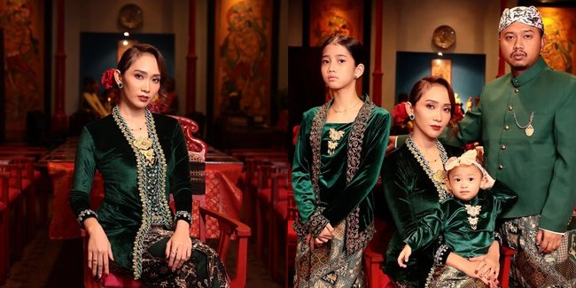 Bertema Tradisional Jawa, 7 Potret Pesta Ultah Oza Eks Duo Serigala - Memukau Dalam Kebaya Hijau