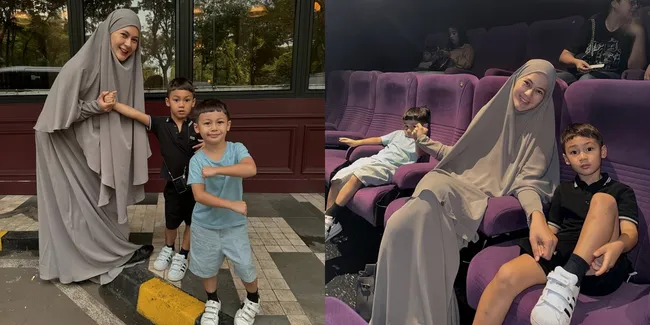 Bertemu dengan Anak, Paula Verhoeven Ajak Kiano dan Kenzo Movie Time - Bahagia Diiseingin Anak Terus