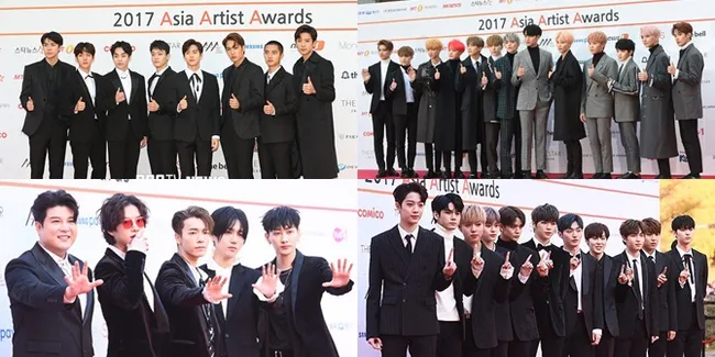 Bintang K-Pop Berjas di Red Carpet Asia Artist Award, EXO - Suju