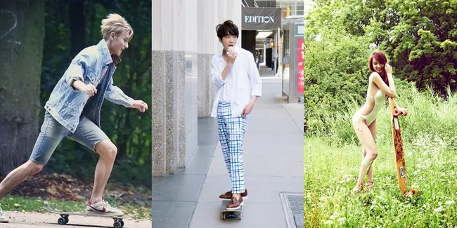 Kerennya Idolamu Main Skateboard, Meski Ada Yang Tak Bercelana!