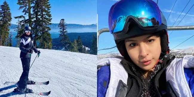 Cantik dan Sporty, Berikut Sederet Potret Maudy Ayunda Bermain Ski