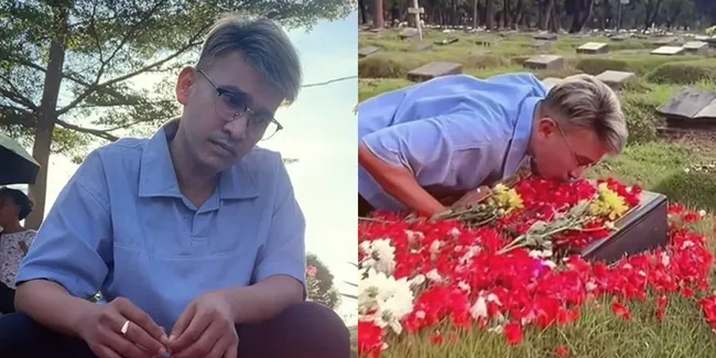 Cium Nisan, Potret Ruben Onsu Ziarah ke Makam Olga Syahputra dan Julia Perez Untuk Berdoa