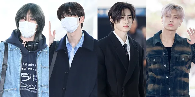 Cowok HYBE di Bandara Menuju Indonesia, TXT Tampil Santai - Member ENHYPEN Ada yang Kayak Pangeran