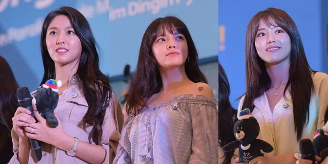 Pakai Blouse Sederhana, AOA Tampil Cantik di Fansign Jakarta