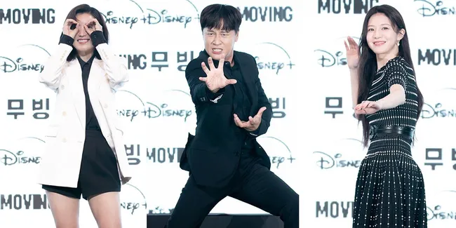 Deretan Artis Korea di Blue Carpet Preskon Drama 'MOVING', Pamer Pose Gemes ala Superhero