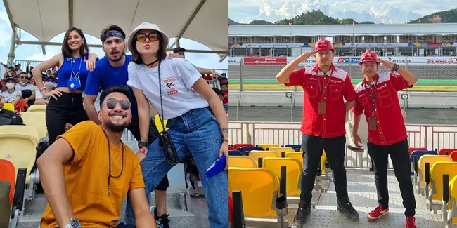 Deretan Foto Keseruan Artis yang Tonton Langsung MotoGP Mandalika 2022, Ada Alshad Ahmad Hadir Tak Bawa Hewan Buas - Omesh Girang Diapit Umbrella Girl