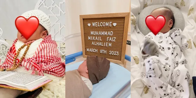 Diberi Nama Malaikat, 10 Potret Baby Mikail Anak Alvin Faiz yang Wajahnya Masih Disembunyikan - Makin Gemuk Karena Nyusu Terus