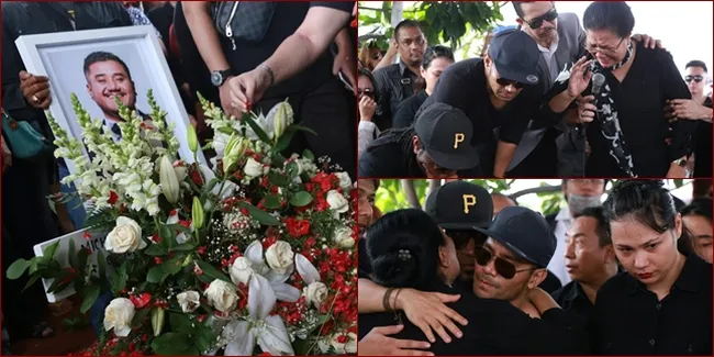 Dihadiri Sederet Artis, Pemakaman Mike Mohede Berlinang Air Mata
