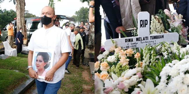 Diiringi Hujan Deras, 12 Potret Pemakaman Rima Melati Tetap Berjalan Khidmat - Dikenal Aktif Suarakan Kesadaran Kanker Payudara