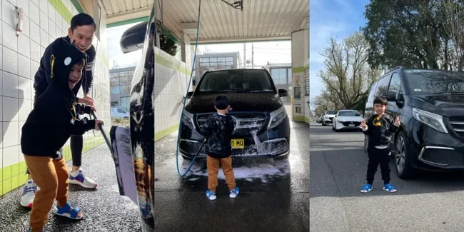 Dikenal Tajir Melintir Sejak Lahir, 8 Potret Raphael Moeis Anak Sandra Dewi Belajar Nyuci Mobil Sendiri - Warisi Hobi Sang Ayah Semasa Kecil