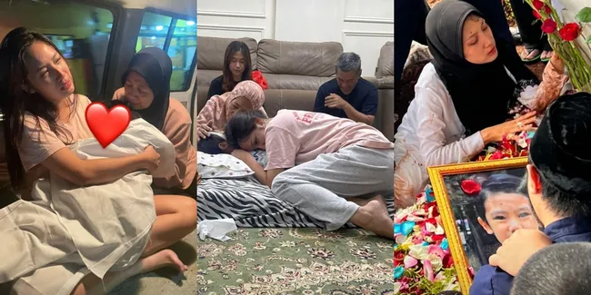 Dikritik Karena Tetap Tersenyum Saat Anak Meninggal, 10 Potret Tamara Tyasmara Peluk Jenazah Dante - Meratap di Pemakaman yang Baru Terungkap