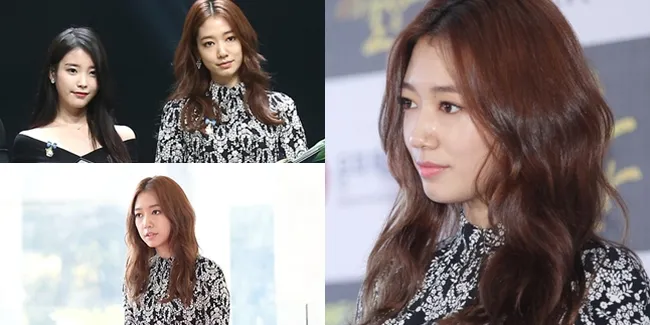 Dress Simple Cantik Park Shin Hye di Red Carpet 'KPCA Awards'