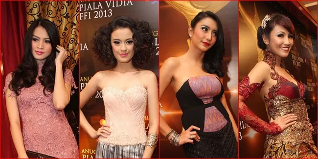 Duel Seksi Elegan Para Selebriti Wanita di Piala Vidia 2013