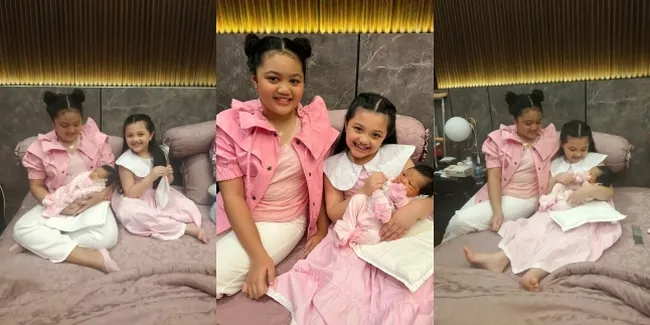 Duo Tante Cilik Kompak, Intip Potret Arsy dan Amora Asuh Baby Ameena Anak Aurel Hermansyah - Netizen: Dulu Digendong Kak Lolly Sekarang Gantian