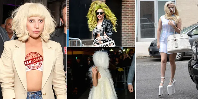 Fashion Aneh Lady Gaga, Pamer Bra Hingga Sepatu Super Tinggi
