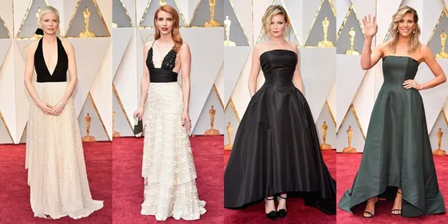 FOTO: 10 Selebriti Ini Pakai Gaun Yang Tampak Mirip di OSCAR 2017