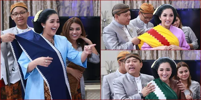 FOTO: 7 Bulanan, Ashanty Ganti Baju 7 Kali Ditemani Anang