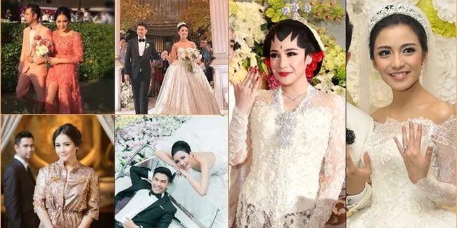 FOTO: Adu Cantik Gaun Pernikahan Chelsea Olivia VS Nagita Slavina