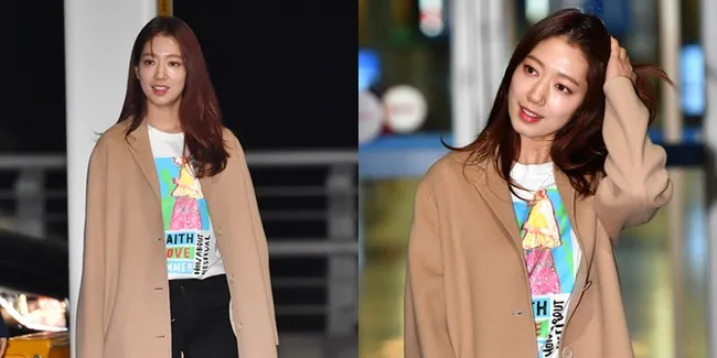FOTO: Airport Fashion Park Shin Hye, Simple Tetap Gorgeous
