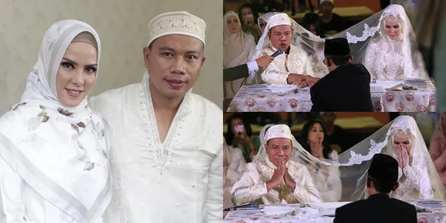 FOTO: Akad, Ini Pose Kocak Vicky Prasetyo Sah Nikahi Angel Lelga