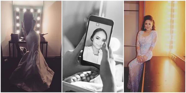 FOTO: Aksi Penyanyi-Penyanyi Cantik Indonesia di Balik Panggung