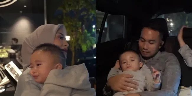 Foto Baby Adzam Nangis Terus di Acara Ultah Ayah Sule, Anteng Saat Dipangku Sama Faris Pacar Nathalie Holscher
