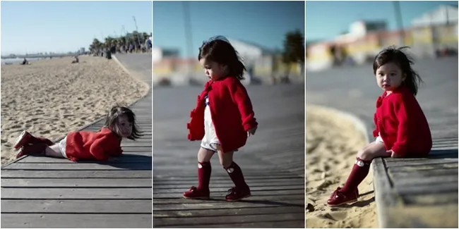 FOTO: Baby Gempi Jadi 'Model' Cute di Pantai Australia, Imut Abis