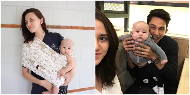 FOTO: Baby Jamie, Putra Lucu Dahlia Poland dan Fandy Christian
