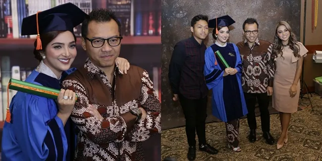 FOTO Bahagia, Momen Wisuda Ashany Raih Gelar S2 Dihadiri Keluarga