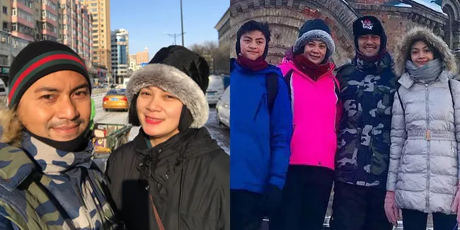 FOTO: Begini Liburan Anjasmara dan Keluarganya di Harbin, China