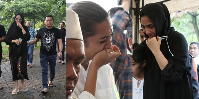 FOTO Bersama Keluarga, Ashanty Hadir di Pemakaman Ayah Millendaru