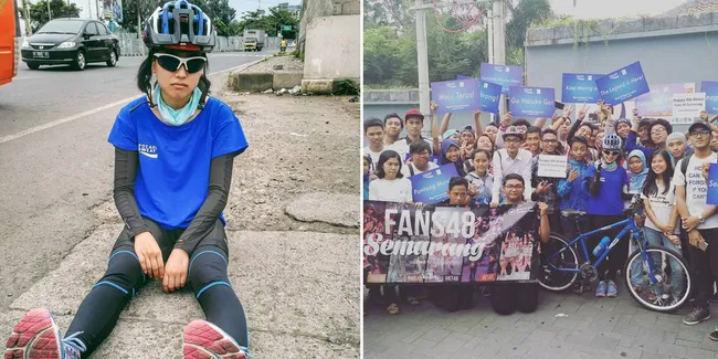 FOTO: Bersepeda ke Surabaya, Haruka Sudah Lewati Setengah Jalan!