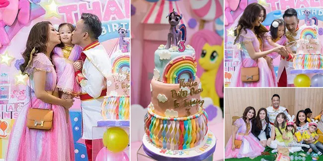 FOTO: Bertema My Little Pony, Pesta Ultah Thalia Putri Ruben Onsu